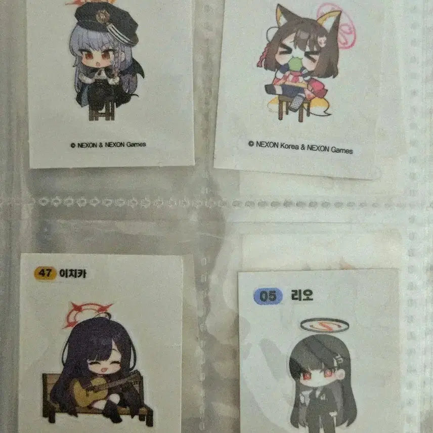 [BUNJANG] Blue Archive 4 Types Sticker Bundle Set / 블루 아카이브 띠부씰 4종 일괄