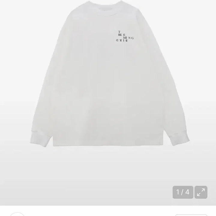[BUNJANG] Trimingbird White Oversized Long Sleeve T-Shirt / 트리밍버드 화이트 오버핏 롱슬리브 티셔츠