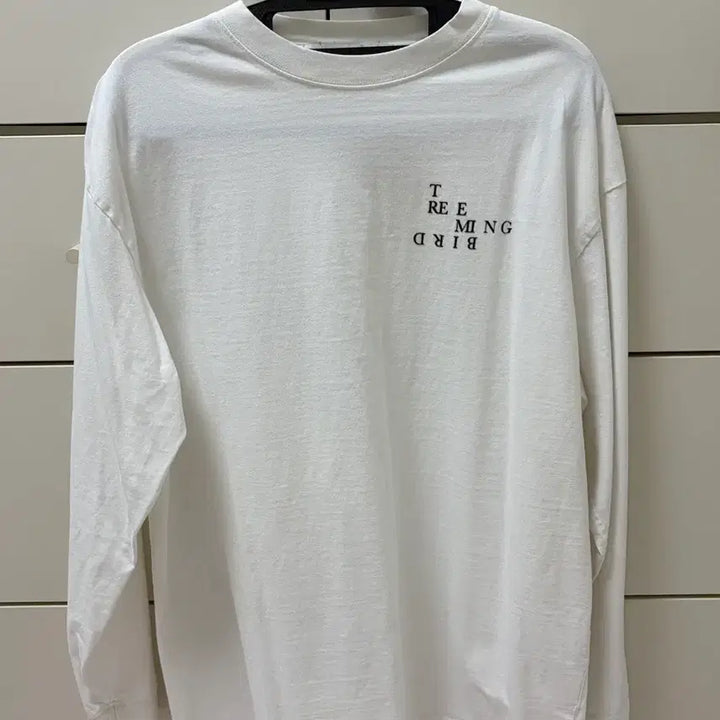 [BUNJANG] Trimingbird White Oversized Long Sleeve T-Shirt / 트리밍버드 화이트 오버핏 롱슬리브 티셔츠