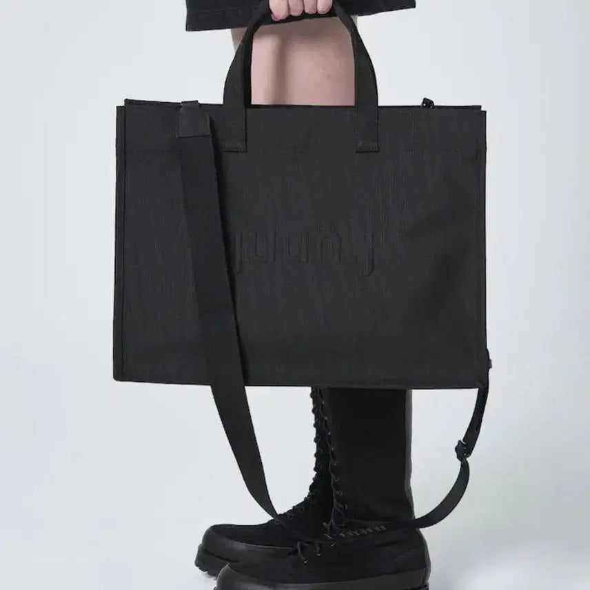 [BUNJANG] Juun.J 2-Way Tote Bag Black / [Juun.J ] 준지_2웨이 토트백(2-Way Tote)_블랙
