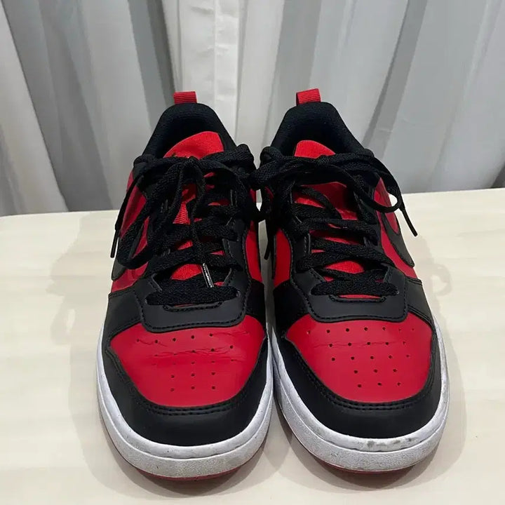 [BUNJANG] Nike Court Borough Low Red Black Sneakers (Size 240) / 나이키 코트 버로우 로우 레드 블랙 240