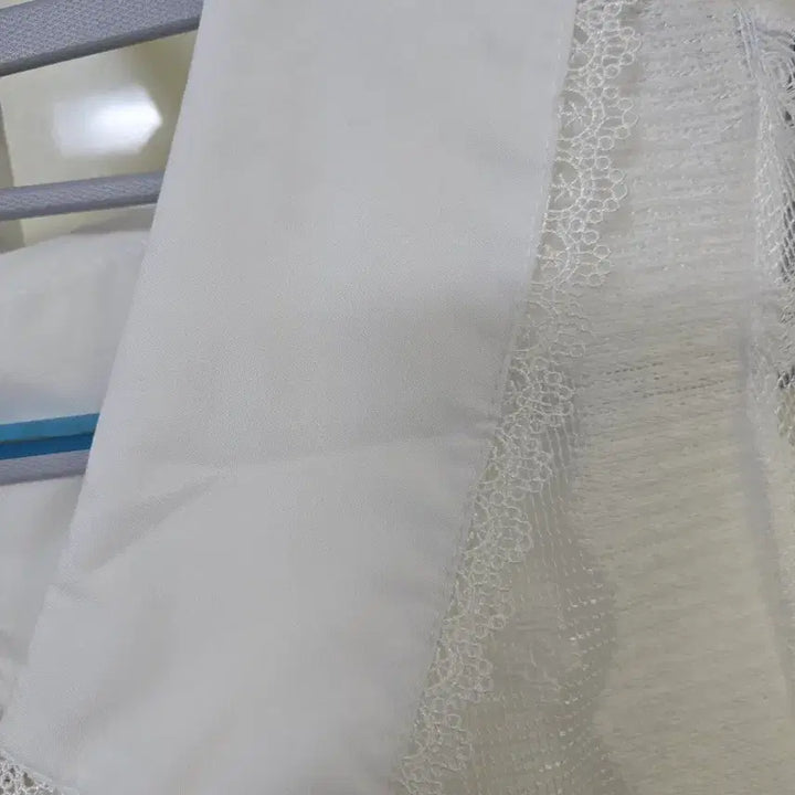 [BUNJANG] Lace Collar White Long Dress / 레이스 카라 화이트 롱 원피스