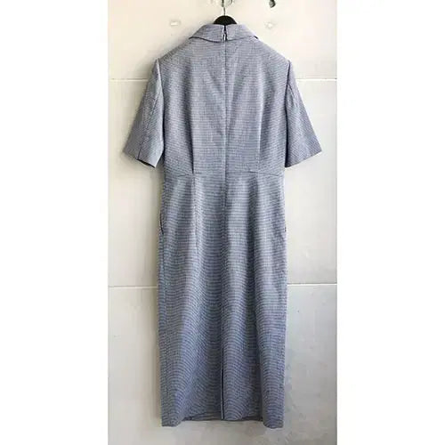 [BUNJANG] SOLEZIA Navy Plaid Stretch Summer Dress / S,SOLEZIA 정품/2022 - 통통55/새거수준