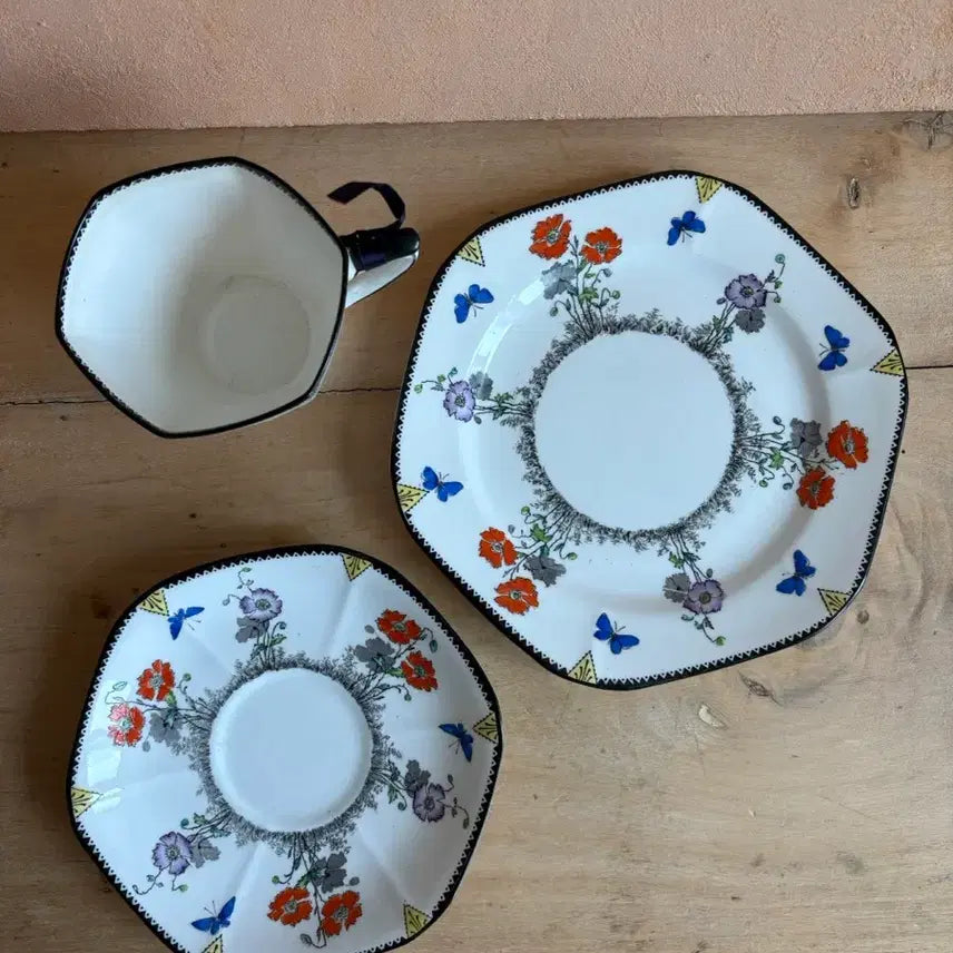 [BUNJANG] 1920s English Bloomfield Poppy Trio / 영국 빈티지 1920년 폴리필드 포피 트리오