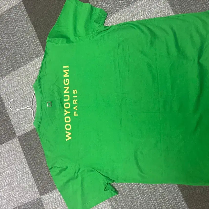[BUNJANG] Wooyoungmi Back Logo Green T-Shirt Size 48 / 우영미 백로고 그린컬러 48