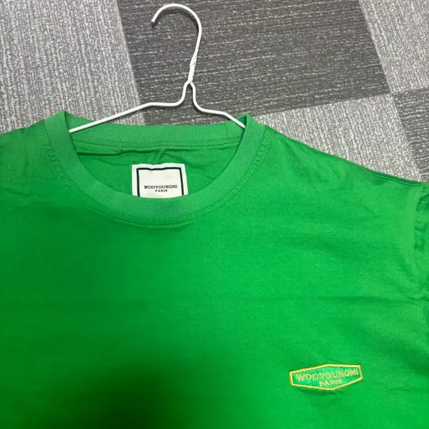 [BUNJANG] Wooyoungmi Back Logo Green T-Shirt Size 48 / 우영미 백로고 그린컬러 48