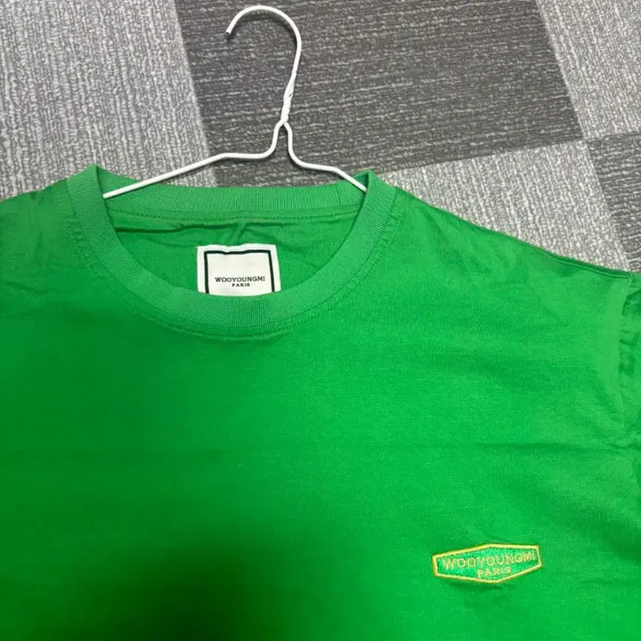 [BUNJANG] Wooyoungmi Back Logo Green T-Shirt Size 48 / 우영미 백로고 그린컬러 48