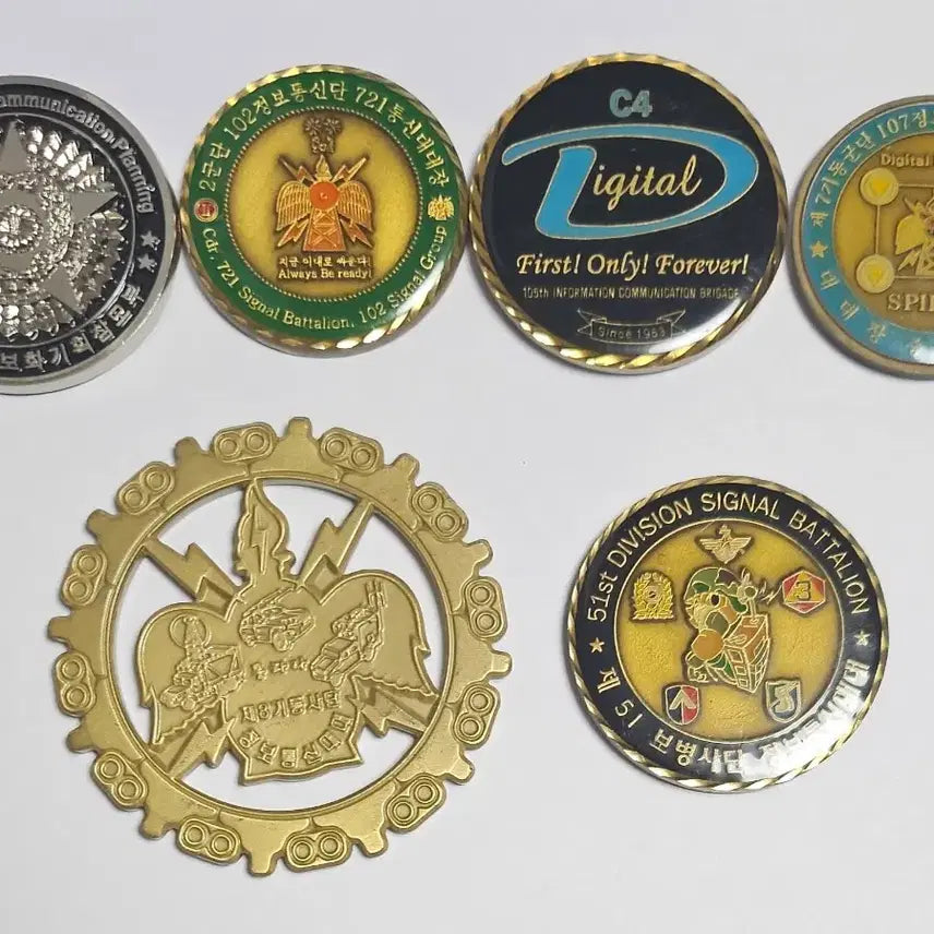 [BUNJANG] Korean Army Signal Corps Commemorative Coin Set / 육군 통신병과 관련 기념 코인 세트