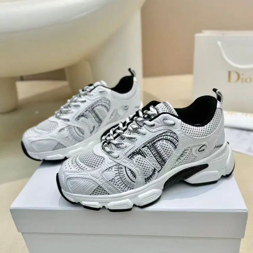 [BUNJANG] Dior Chrono Classic White Sneakers Size 38 / 디올 크로노 화이트 스니커즈 사이즈38