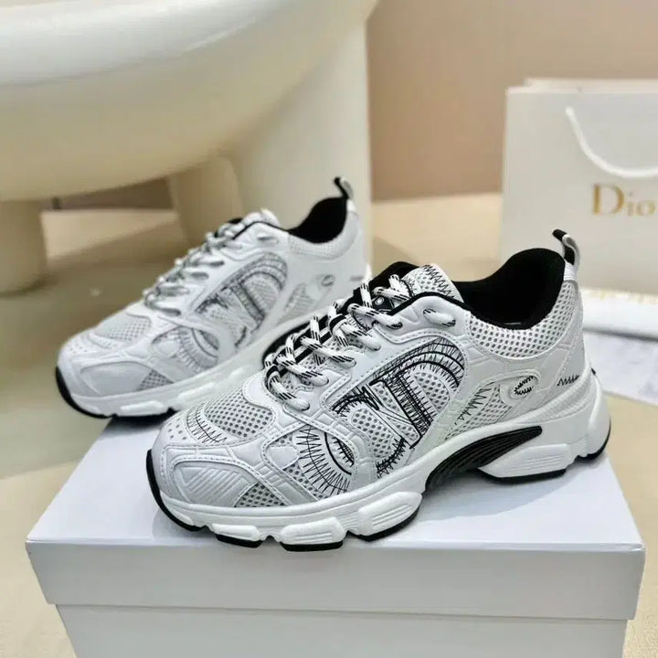 [BUNJANG] Dior Chrono Classic White Sneakers Size 38 / 디올 크로노 화이트 스니커즈 사이즈38