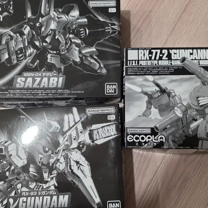 [BUNJANG] Bandai Eco-Plastic Sazabi/Guncannon/Nu Gundam Model Kit Set / 반다이 건담 에코플라 사자비/건캐논/뉴건담 세트