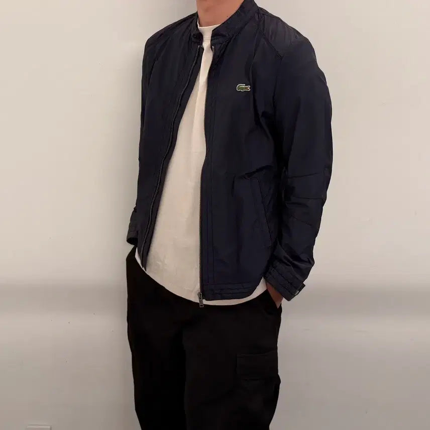 [BUNJANG] Lacoste Nylon Biker Jacket / 라코스테 나일론 바이커 자켓