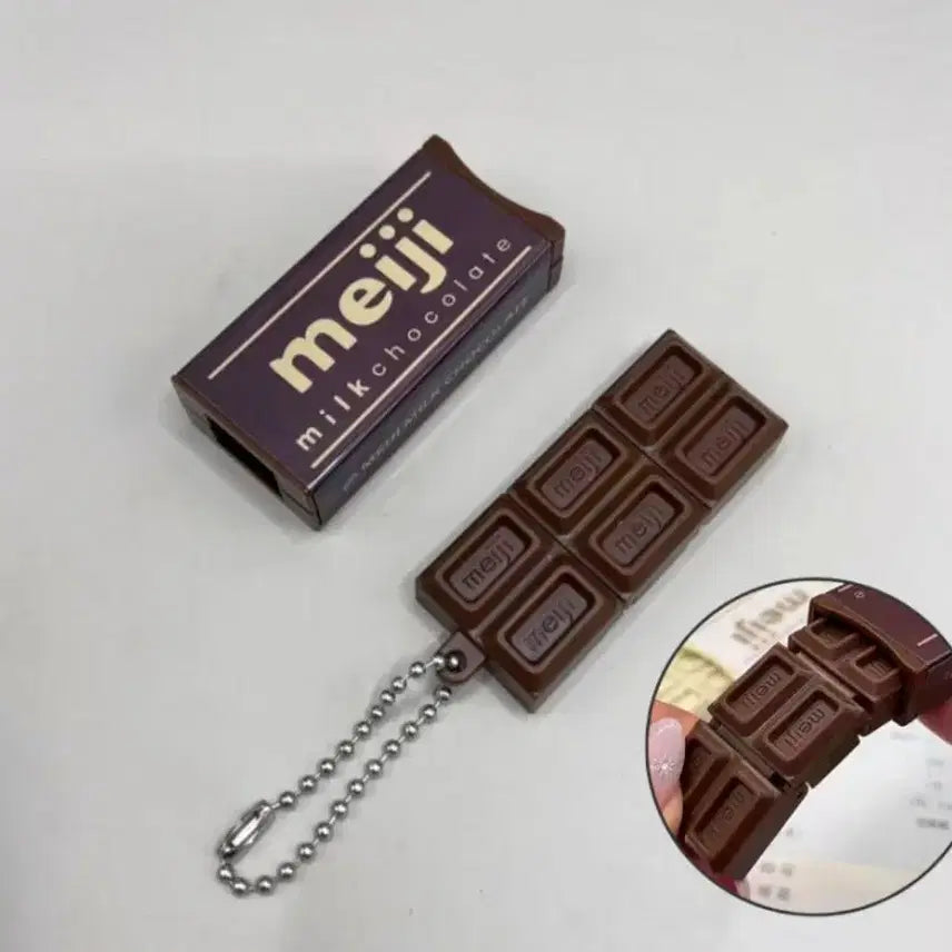 [BUNJANG] Chocolate Clicker Toy Keychain (New) / 또각 꺽는 키캡 초콜릿 클릭커 장난감 초코 키링 (새상품)