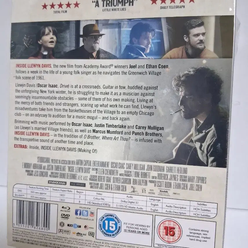 [BUNJANG] Inside Llewyn Davis Steelbook Limited Edition DVD/Blu-ray Combo Pack / (미개봉)인사이드 르윈 데이비스 스틸북 한정판 DVD