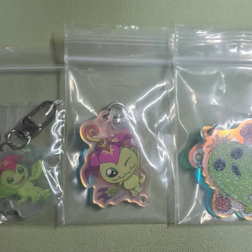 [BUNJANG] Digimon Adventure: Digimon Palmon Nedumon Aurora Random Keyring Bundle Set / 디지몬어드벤처 디지몬 팔몬 니드몬 ASL키링 오로라랜덤키링 일괄 판매