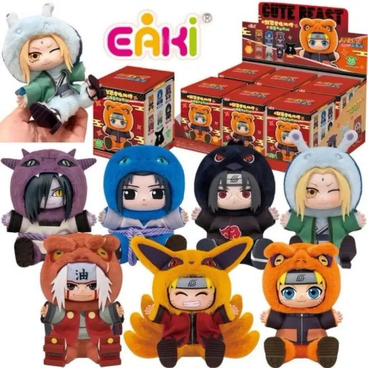 [BUNJANG] EAKI Naruto Shippuden Plush Keychain Nabubu 6 Types Set / EAKI 나루토 질풍전 봉제인형 키링 나부부 6종 세트