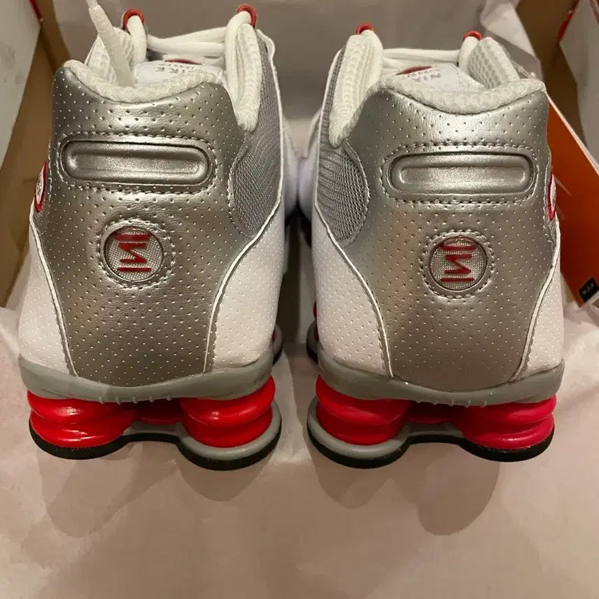 [BUNJANG] Nike Shox NZ White Sport Red Sneakers / 나이키 샥스 NZ 화이트 스포츠 레드 판매합니다.
