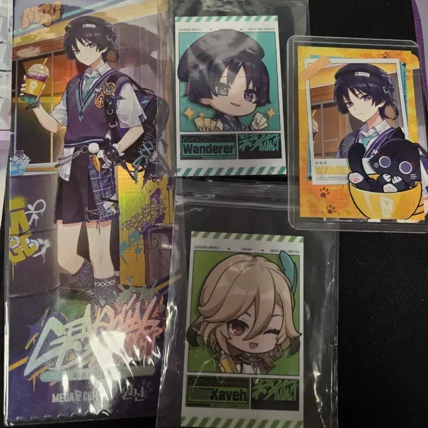 [BUNJANG] Genshin Impact Wanderer Special Merchandise Bundle / 원신 메가커피 방랑자 특전 일괄