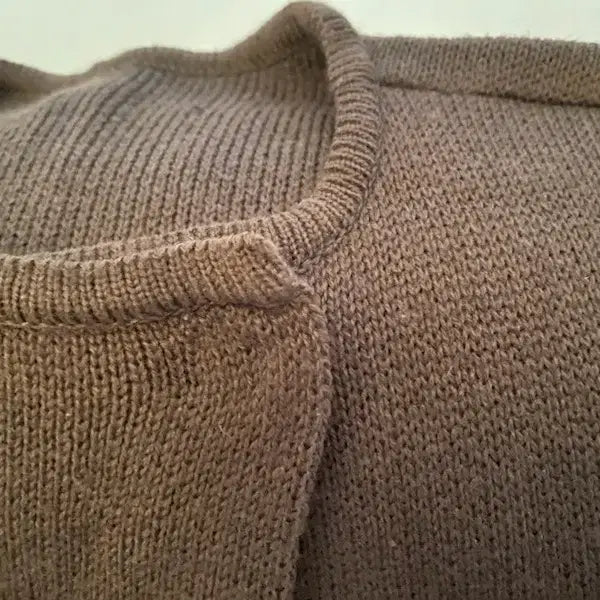 [BUNJANG] Compagna Brown Knit Long Vest / 콤파냐 니트 롱 조끼 브라운