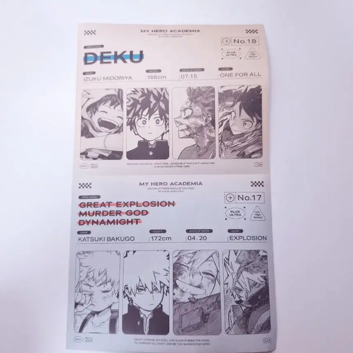 [BUNJANG] My Hero Academia Sticker Set (Front and Back) / 나히아 스티커 (앞 뒤)
