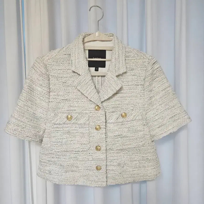 [BUNJANG] Lookast Tweed Short Sleeve Jacket / Lookast 트위드 반팔 자켓