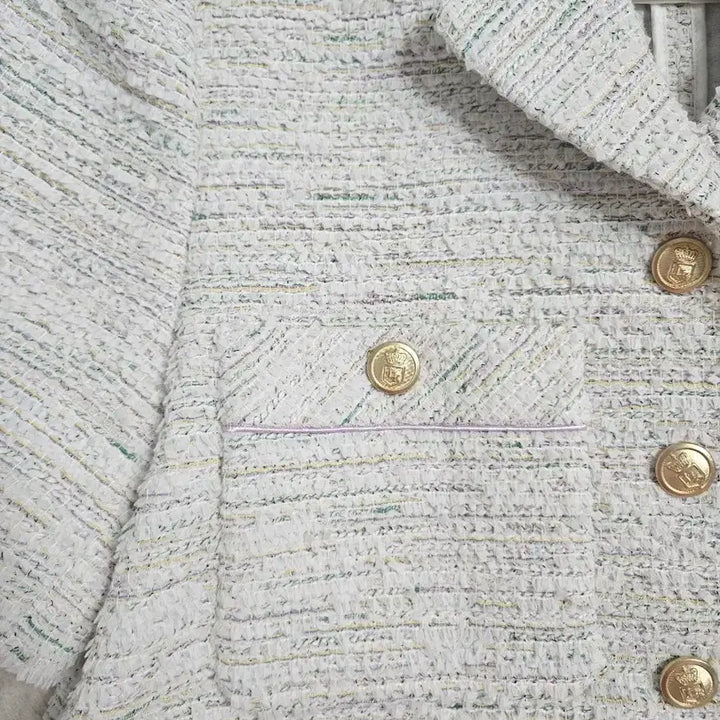 [BUNJANG] Lookast Tweed Short Sleeve Jacket / Lookast 트위드 반팔 자켓