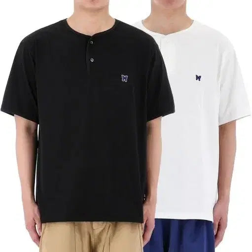 [BUNJANG] Needles Henly Neck T-Shirt Size L / 니들스 헨리넥 반팔 L사이즈