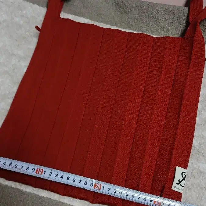 [BUNJANG] JOSEPH AND STACEY Pleated Knit Shoulder Bag Red / JOSEPH AND STACEY 플리츠백 조셉앤스테이시 니트가방 레드