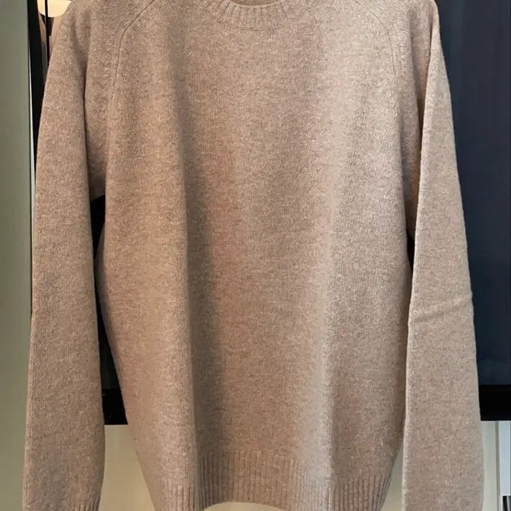 [BUNJANG] Uniqlo Lambswool Crewneck Sweater Beige XL / 유니클로 램스울 크루넥 스웨터(니트) 베이지 XL