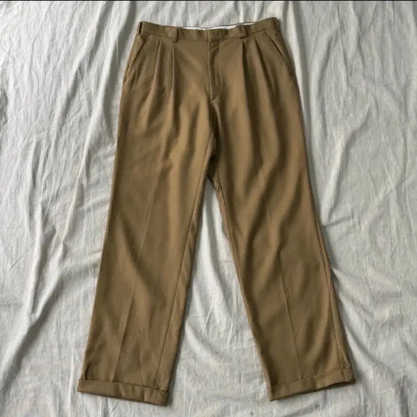 [BUNJANG] Yves Saint Laurent Vintage Embroidered Cabbra Brown Chino Pants / (32) 입생로랑 빈티지 자수 카브라 브라운 치노팬츠