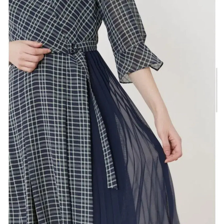 [BUNJANG] Olivia Lauren Check Chiffon Dress / 올리비아로렌 체크 쉬폰 원피스예요