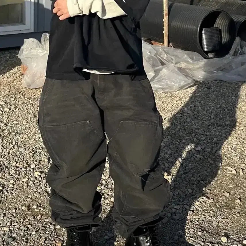 [BUNJANG] Qap Vintage Double Knee Work Pants Graphite / (2) qap 빈티지 더블니 워크 팬츠 그라파이트