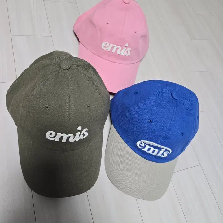 [BUNJANG] Emis Ball Cap Hat / emis 이미스볼캡 모자  핑크/블루/카키. 개당가격