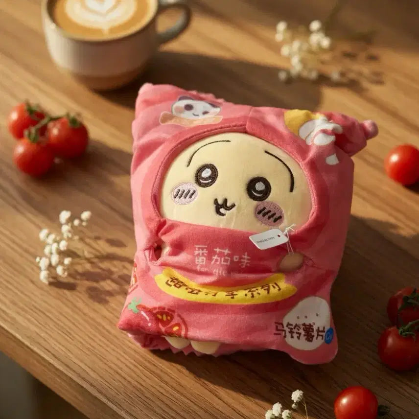 [BUNJANG] Tomato Snack Bag Character Plush / 우사기 과자 봉지 캐릭터 인형