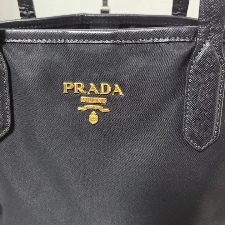 [BUNJANG] Prada Black Fabric Tote Shopper Bag / 프라다 블랙 패브릭 토트백 쇼퍼백