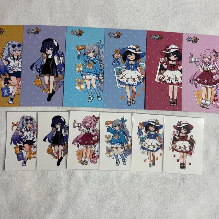 [BUNJANG] Honkai Impact 3rd Pop-up Store Postcard Sticker Bundle Set / 붕괴3rd 팝업스토어 엽서 스티커 일괄