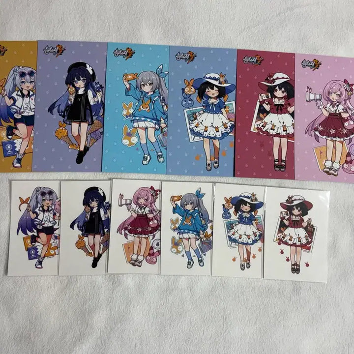[BUNJANG] Honkai Impact 3rd Pop-up Store Postcard Sticker Bundle Set / 붕괴3rd 팝업스토어 엽서 스티커 일괄