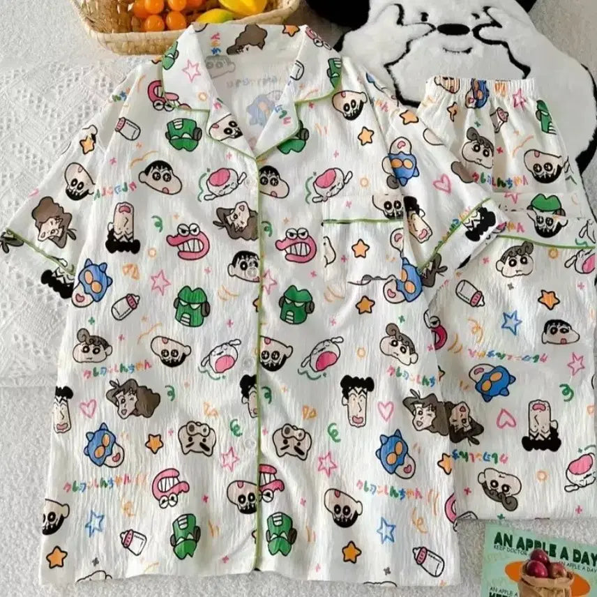 [BUNJANG] Crayon Shin-chan Family Pajama Set / 패밀리 짱구 잠옷