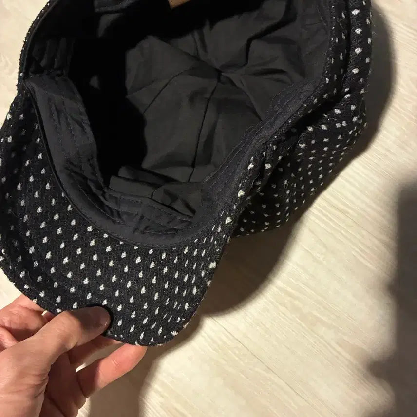 [BUNJANG] Punk Vintage Polka Dot Black Hunting Cap / 펑크 일본 빈티지 땡땡이 블랙 헌팅캡