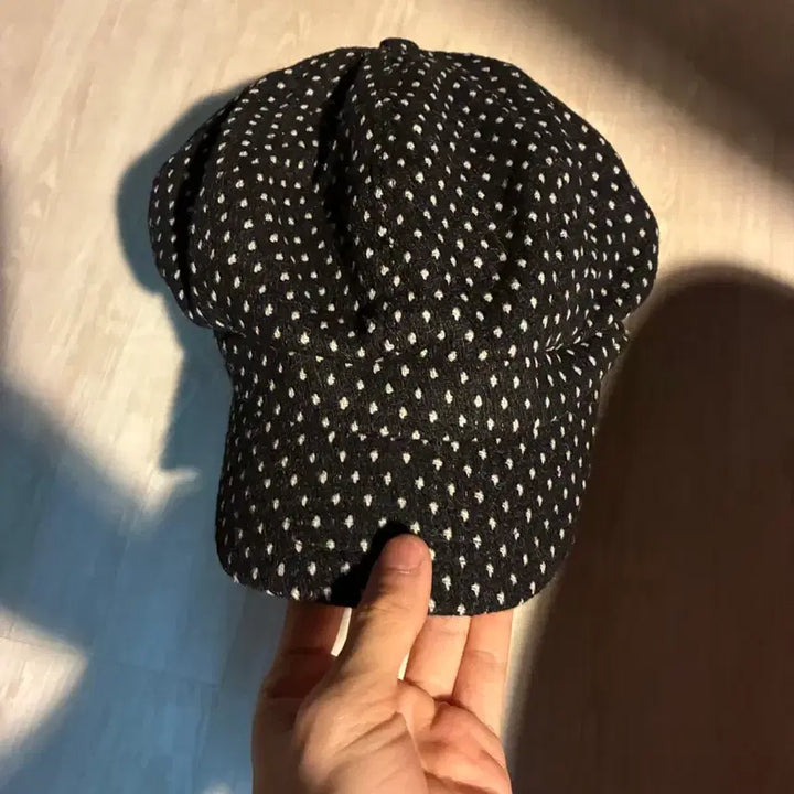 [BUNJANG] Punk Vintage Polka Dot Black Hunting Cap / 펑크 일본 빈티지 땡땡이 블랙 헌팅캡