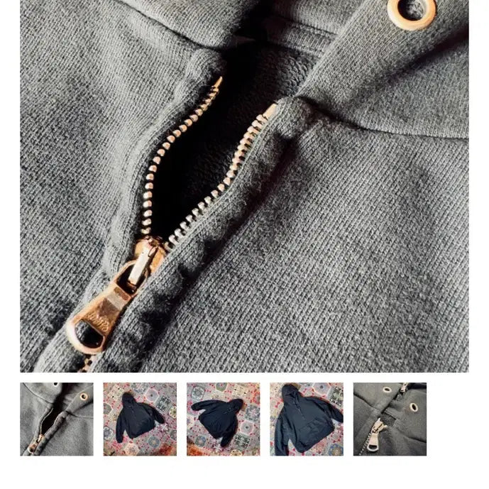 [BUNJANG] Donut Revenge Hooded Zip-Up Black / 도넛리벤지 후드집업 2