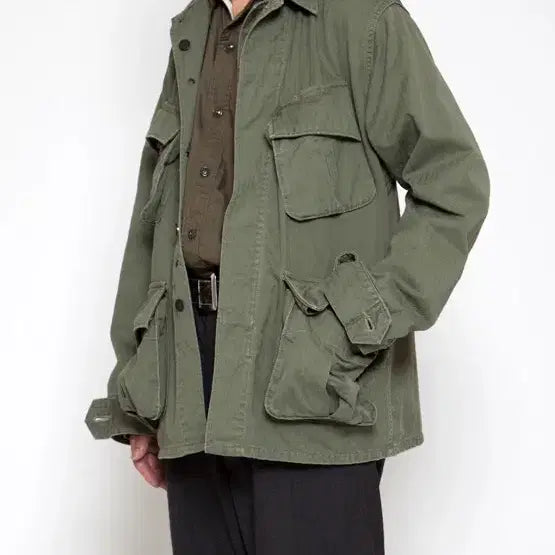 [BUNJANG] Coron Utility Herringbone Fatigue Jacket (M) / 새제품)코로나유틸리티 헤링본 퍼티그 자켓 (m)