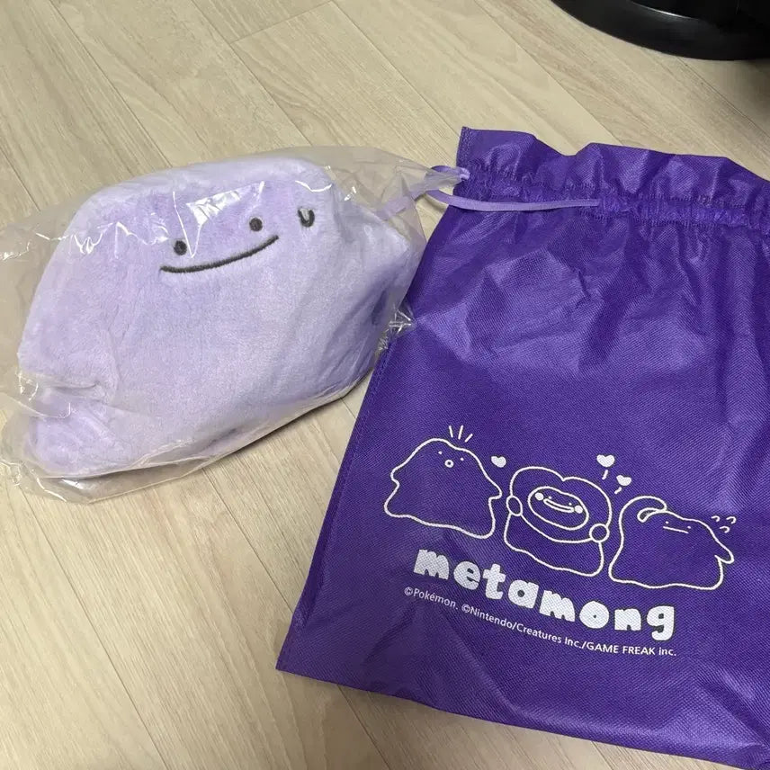 [BUNJANG] Pokemon Ditto Plush + Pouch Set / 포켓몬스터 메타몽 인형 + 파우치 세트