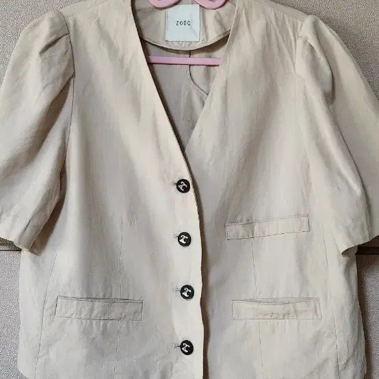[BUNJANG] ZOOC Linen Blend Cropped Jacket / ZOOC 린넨 블렌드 크롭 재킷