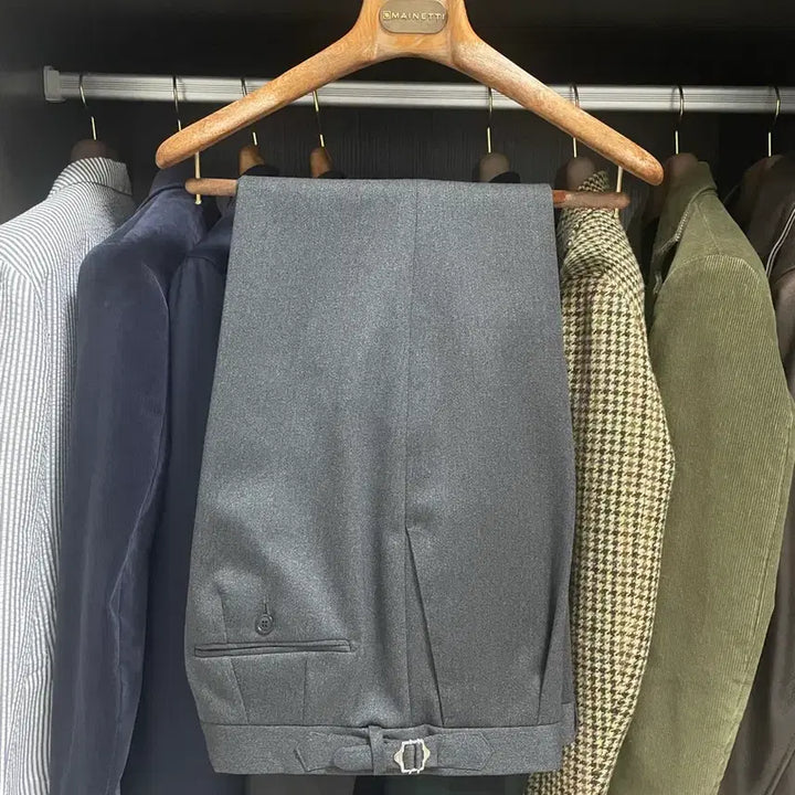 [BUNJANG] Classic Market Covert Wool Grey MTM Pants (Size 48) / 클래식마켓 코버트울 그레이 MTM 팬츠(48)