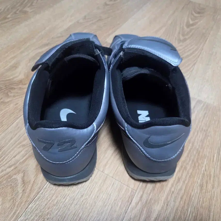 [BUNJANG] Nike Cortez Leather SE Metallic Cool Grey Black Shoes / 나이키 코르테즈 레더 SE 메탈릭 쿨 그레이 블랙 (275)