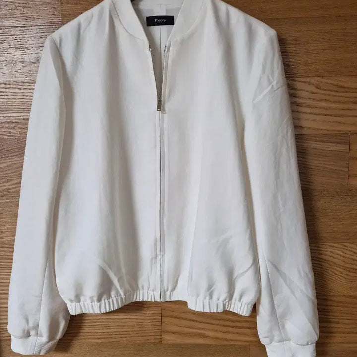 [BUNJANG] Theory White Bomber Jacket / Theory 띠어리 화이트 봄버 자켓