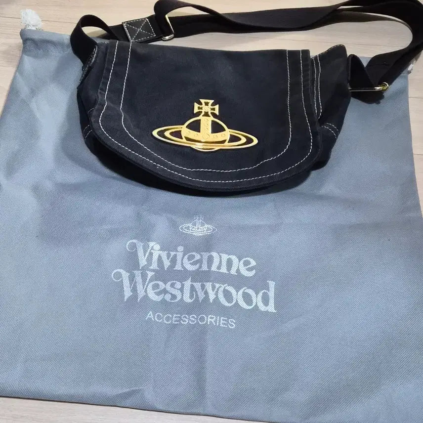 [BUNJANG] Vivienne Westwood Cotton Shoulder Bag / 비비안웨스트우드 코튼 숄더백