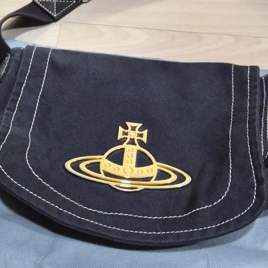 [BUNJANG] Vivienne Westwood Cotton Shoulder Bag / 비비안웨스트우드 코튼 숄더백