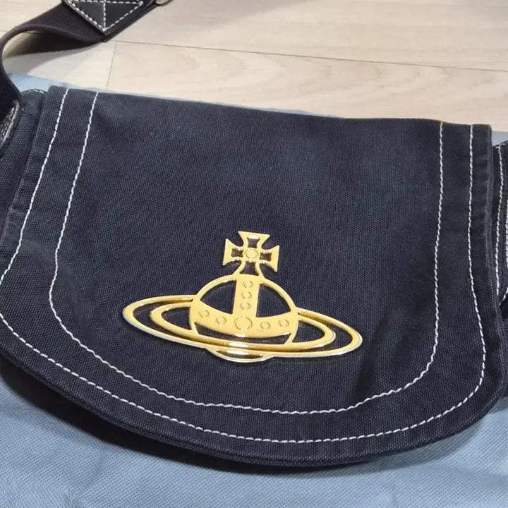 [BUNJANG] Vivienne Westwood Cotton Shoulder Bag / 비비안웨스트우드 코튼 숄더백
